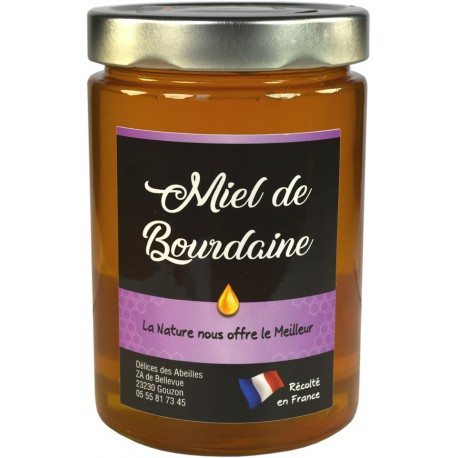 Miel de Bourdaine 750g - Délices des Abeilles : miels et nougats en Creuse